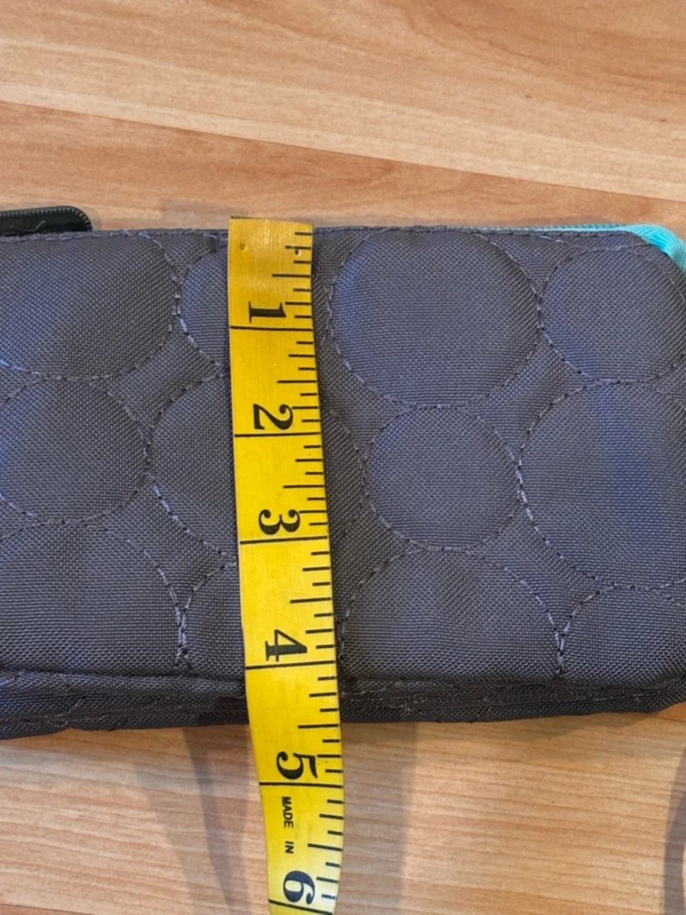 Thirty-one‎ Gray with Teal Interior Wristlet